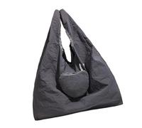 Gissroys Sac à provisions pliable multifonction en nylon avec beau motif de cœur, imperméable, grande capacité, compact, pliable, pour un usage quotidien, motif cœur 2025