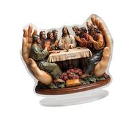 Gissroys Sculpture de la Dernière Cène en Acrylique Décoration de Bureau Religieuse pour Bureau à Domicile Représentation Spirituelle Décoration de Bureau Religieux