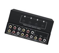 Gissroys Sélecteur AV à 4 entrées avec commande par bouton-poussoir, compatibilité universelle pour la configuration d'appareils de home studio en métal