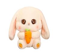 Gissroys Soft Stuffed Plush Doll Children Sleeping and Playing Toy Home Decorations Cute with Carrot Kids Gift Stuffed Animal Plush Rabbits Toy Cute Soft Plushies for Baby Kids Christmas
