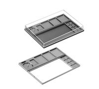 Gissroys Solution de rangement compacte pour pièces de montres avec rembourrage antidérapant pour entretien professionnel d'atelier - Plateau de rangement en acrylique pour outils d'horlogerie, Set