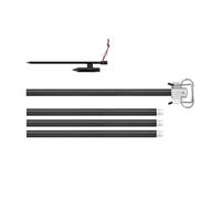 Gissroys Suspension de tente Porte-lumière Rack Support à crochet léger pour camping Aluminium Lampe de camping Support Barre extérieure Barre de poteau Cintre