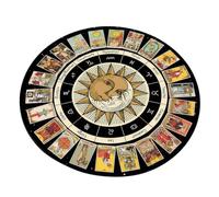 Gissroys Tapis de connaissance changeante Tapis Tarot Motif de carte Astrologie Pendule Diagramme d'équilibrage Tapis Méditations Décoration Tarots Pad Astrologie Pendule