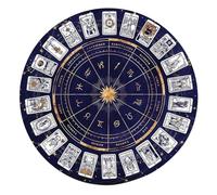 Gissroys Tapis de connaissance changeante Tapis Tarot Motif de carte Astrologie Pendule Diagramme d'équilibrage Tapis Méditations Décoration Tarots Pad Astrologie Pendule