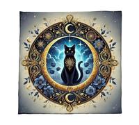 Gissroys Tarots Nappe Chats Motif Floral Astrologie Tissu Autel Table Divine Cartes Table Tapisserie Fournitures Cartes de Dieu Table Mur Décors