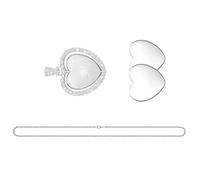 Gissroys Unique Inserts rotatifs Double Face Cœur Pendentif Collier Ensemble Bijoux Fabrication Accessoires de fête Fait à la Main Bijoux Mode Cœur