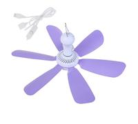 Gissroys Ventilateur de plafond USB portable avec télécommande pour pavillon de camping tente Moteur silencieux Le plafond moteur silencieux sans balais fonctionne