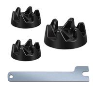 GisWell Lot de 4 coupleurs 9704230 - Pièces de rechange pour mixeur Kitchen Aid - 1 clé - Pour blender KitchenAid - 6 vitesses (noir)