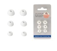 Giswell Lot de 6 coussinets compatibles avec Anker Soundcore Liberty 4 NC, embouts de rechange en silicone, embouts intra-auriculaires en 3 tailles (S/M/L), blancs