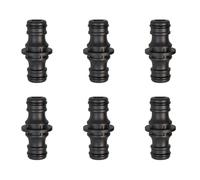 GisWell Lot de 6 raccords de tuyau d'arrosage double 1/2" - Raccord de tuyau à 2 voies pour rallonger - Connexion sûre - Compatible avec Gardena - Pour jardin, maison