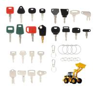GisWell Set de clés pour engins de construction, 36 pièces de clés de rechange pour pelles et engins de construction, set de clés de contact pour commutateurs à clé, set de clés de démarrage universel