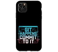 Git Happens Commit To It Dev Workflow Programmer Coder - Coque pour iPhone 11 Pro Max