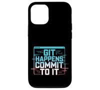 Git Happens Commit To It Dev Workflow Programmer Coder - Coque pour iPhone 12/12 Pro