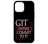 Git Happens Commit To It Dev Workflow Programmer Coder Coque pour iPhone 12 Pro Max
