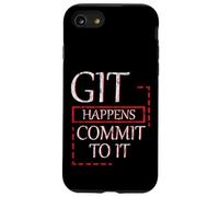 Git Happens Commit To It Dev Workflow Programmer Coder Coque pour iPhone SE (2020) / 7 / 8
