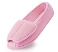 Git-up Chaussons Femme en Mousse à Mémoire Confortable Respirante Bout Ouvert Peluche Chaud Antidérapage Maison Pantoufles pour Intérieur et Extérieur, Rose 6