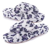 Git-up Chaussons Femme Mousse à Mémoire avec Support de l'arche Ajustable Crochet et Boucle Diabétique Large Bout Ouvert Pantoufles de Maison Extérieur et Intérieur, Arc-Blanc 36