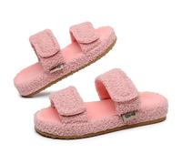 Git-up Chaussons pour femmes avec soutien de la voûte plantaire et fermeture à boucle et crochets réglable, semelle en EVA durable, Rose 40/41