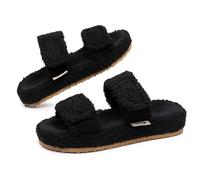 Git-up Chaussons pour femmes avec soutien de la voûte plantaire et fermeture à boucle et crochets réglable, semelle en EVA durable