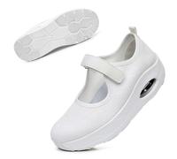 Git-up Femmes Confortable Travail Infirmière Chaussures Antidérapantes Réglable Respirant Walking Buffer Fitness Casual Nursing Orthèse Baskets Légères, Maille