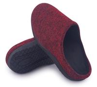 Git-up Pantoufles Orthopédiques pour Femmes et Hommes Support de Voûte Plantaire Chaussures de Maison à Semelle en Caoutchouc Antidérapante, Pieds plats, Fasciite Plantaire, Douleur au Pied, Rouge 40