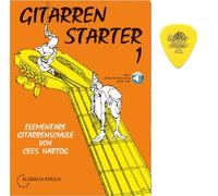 Gitarrenstarter Band 1 - Cours de guitare en allemand avec CD pour les débutants de Cees Hartog - avec médiator Dunlop