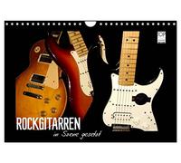 GITARRES ROCK mises en scène, Version française (Calendrier mural 2026 DIN A4 portrait), Calendrier CALVENDO mensuel