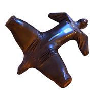 GITDOT Noir Tout Compris Cuir Verni Latex Prisonnier Body Collants Catsuit Combinaison Cosplay DS scène Tenue (M)