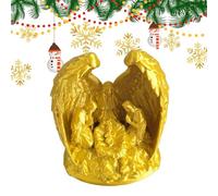 Gitekain 3d Led Nativity Scene Candles, Religious Christian Christmas Home Decor, 3.35x4.21 Inch Decorative Holiday Candles for Church, Home, Holiday Tabletop Candle, Festive Mantel Decoration
