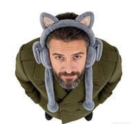 Gitekain Caches-Oreilles d'Hiver Protecteur Chaud en Peluche | Cache-Oreilles Animaux à Oreilles de Lapin Mobiles pour l'Hiver, l'Automne, les Sports d'Extérieur, la Course, le Cyclisme,