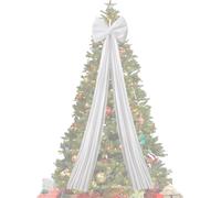 Gitekain Christmas Ribbon - Extra Large Giant Christmas Decoration, Elegant Holiday Ornament for Home, Holiday Decoration Craft Supplies,Luxurious Velvet Texture and Color, 15.75 inches