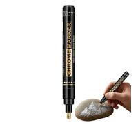 Gitekain Chrome Paint Pen, High Gloss Marker, Shiny Ink With Finish, Art Pen With Smooth Flow, Craft Supplies, Suitable For Rock Glass Ceramic Wood Fabric Jewelry Model Art Projects Home Decor School