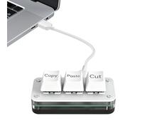 Gitekain Clavier Mini,Mini Clavier Portable à 3 Touches, USB de Copier-Coller pour Ordinateur | pour Bureau Domicile Voyage Réunion Travail Jeu Vidéo Montage
