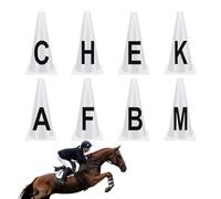 Gitekain Cônes De Dressage avec Lettres - Repères pour Dressage Équestre | Cônes Sportifs de Compétition avec Lettres pour Équitation et Entraînement Équestre