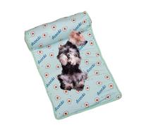 Gitekain Cooling Dog Bed, Foldable Washable Pet Mat, Breathable Keeps Cool Kitten Ice Pad Cushion, Cute Sleeping Pad, Puppy Cooling Blanket with Pillow, 23.62x15.75x5.91 inches