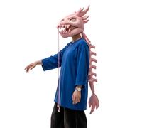 Gitekain Déguisement Dinosaure Enfant - Accessoire De Tête En Crâne 3D Et Costume D'Épine Dorsale | Tenue Adulte Réaliste et Amusante | Pour Fête D'Halloween, Soirée Déguisée Et
