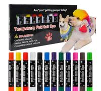 Gitekain Dog Hair Dye, Marking Painter for Puppies, Washable and Safe Dye Marker Set for Cosplay Styling and Creative Pet Grooming, (4.72x0.59 inches), Fun and Safe Accessory.