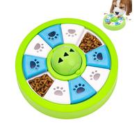 Gitekain Dog Puzzle Toys, Interactive Food Feeder, Slow Treat Dispenser Squeaky Feature, Intelligence Sturdy Build for Small, Medium, Large Pets, Green, 8.74x2.76 inches