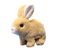 Gitekain Electronic Hopping Rabbit, Plush Electric Jumping Toy, Interactive Bunny with Wiggling Ears, Pretend Pet for Children and Adults, Fun Bedroom Or Study Activity (6.69x6.5x3.54 in)