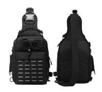 Gitekain Fishing Tackle Bag, Large Capacity Sling Shoulder Storage Bag, Reflective Strip Backpack, Ideal for Fishing, Hiking, and Camping, (5.91x7.87x13.78 inches)