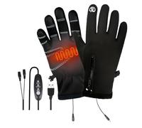 Gitekain Gants Chauffants Rechargeables,3 Niveaux Écran Tactile Rechargeable par USB pour Vélo Randonnée - Mains Chaud en Hiver,pour Ski Snowboard Marche Travail Jardinage et Déneigement