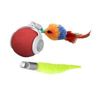 Gitekain Interactive Cat Toy, Auto Rolling Cat Game, 2.4in Smart Motion Pet Ball with Tail for Self Entertainment, Electric Indoor Running Exercise, Active Kitten Training Play Accessory