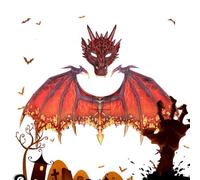 Gitekain Kids Dragon Costume, Dinosaur Costume for Adults, Dragon Cosplay Props, Dragon Face Masque and Wings, Dragon Halloween Costume Set, Adult Dragon Dress-Up Kit, Dragon Costume for Cosplay