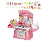 Gitekain Kitchen Toys on Kids, Pretend Play Cooking Plaything, 24 Piece Educational Set, Preschool Learning Activities, Ideal for Your Boys, Girls, Christmas, Birthday, Party Favors, Home Plays,