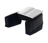 Gitekain Lap Desk Pillow, Ergonomic Reading Cushion, Portable Side Pocket Organizer, Supportive Work Surfaces for Bed, Sofa, Dorm, Or Floor Study and Relaxation, Small, Medium, Black