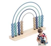 Gitekain Mathematics Abacus, Miniature Wooden Counting Frame, 4 Rows Math Manipulatives for Elementary Education, Skills and Logical Learning Tool, 27x22x6.4cmx