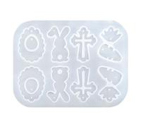 Gitekain Moules à Bijoux - de Pâques DIY pour Créations Artistiques | Design Lapin Fleur Papillon Œuf en Silicone | pour Famille Femmes Hommes Filles Décoration Festive Maison