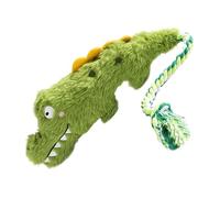 Gitekain Plush Dog Toy, Crocodile-Shaped Dog Toy Stuffed Animal Squeaky, Realistic Soft Chew, Green Sturdy Design Toy for Teething Training Indoor Outdoor Home Park Pet Playtime, 20cm