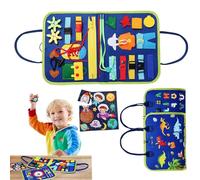 Gitekain Preschool Busy Book, Sensory Busy Book, Road Trip Games for Kids, Fine Motor Activity Book, Interactive Toddler Book, Life Skills Learning Toy, Travel-Friendly Learning Book, Soft Busy Book