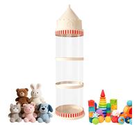 Gitekain Stuffed Animal Storage Tube, Transparent Doll Organizer, Dustproof Aesthetic Design, Castle-Inspired Container, Toy Storage for Bedroom, Nursery, or Playroom, 50x11.81 inches